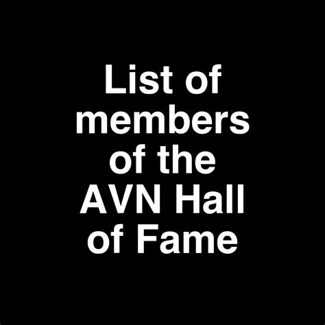 ebony pornstars list|List of members of the AVN Hall of Fame